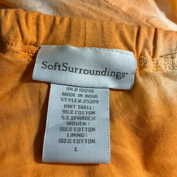 Soft Surroundings Orange and White tie-dye Maxi Skirt - Picture 2 of 2